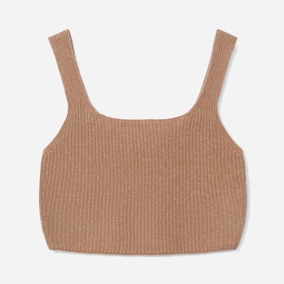 Everlane The Cozy-Stretch Tank In Camel Size Medium Wool Blend NWT - Picture 7 of 9